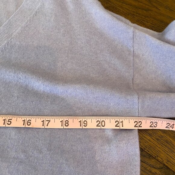 Ann Taylor Drop Shoulder V-Neck Wool Blend Sweater Classic Comfort Preppy Medium - Picture 9 of 12